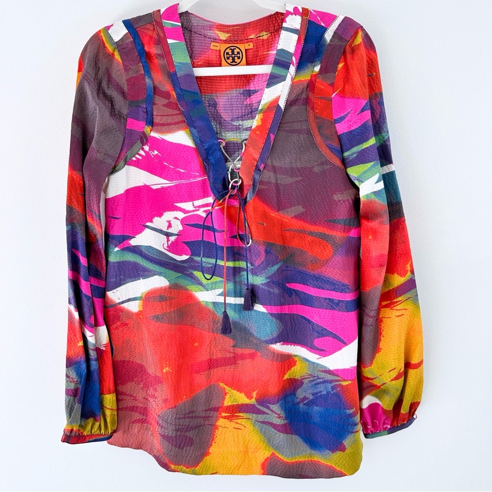 NWOT! 100% Silk Tory Burch Long Sleeve Tunic